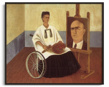 Inspiration Autoportrait avec le portrait du docteur Farill Frida Kahlo - peinture à l'huile